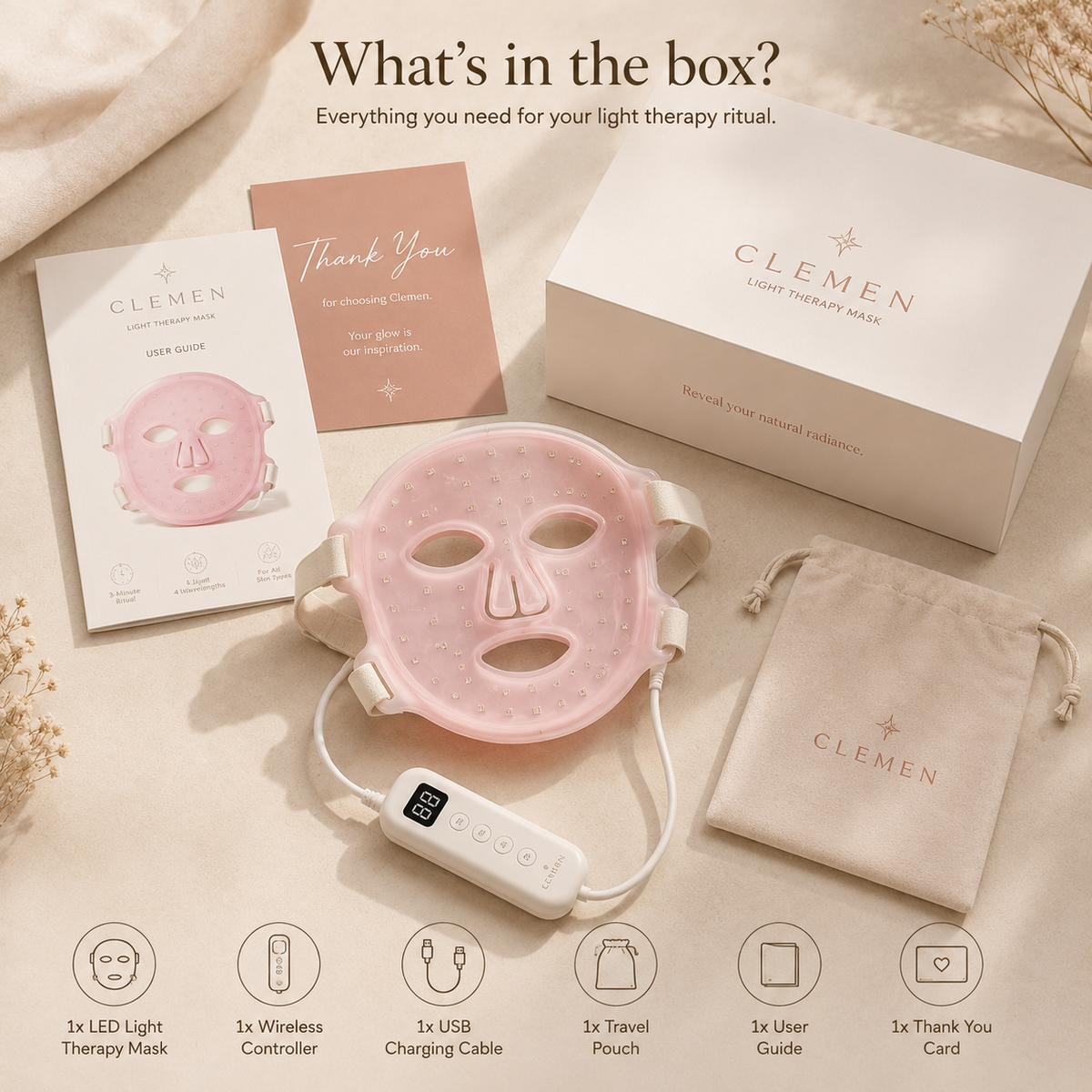 CLEMEN Pro LED Face Mask