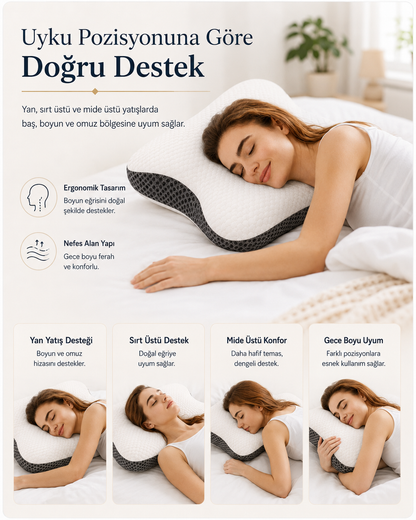 MABEL Kelebek Boyun Destek Yastığı  | Çift Yükseklikli
